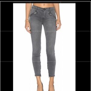 Current / Elliott Jeans Silverlake Zip Dazzler Gray Skinny Stretch Denim size 24